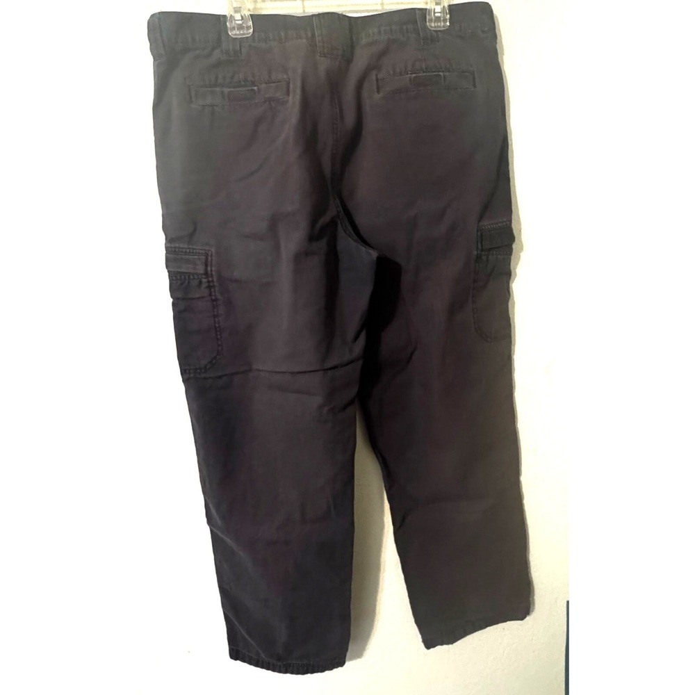 LL Bean Mens Jean 36x32 Cotton Canvas Cargo Pants Dark Gray Utility‎ Workwear